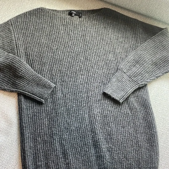 Theory Knit Sweater Dress, Dark Gray, Medium (204) - Picture 5 of 7